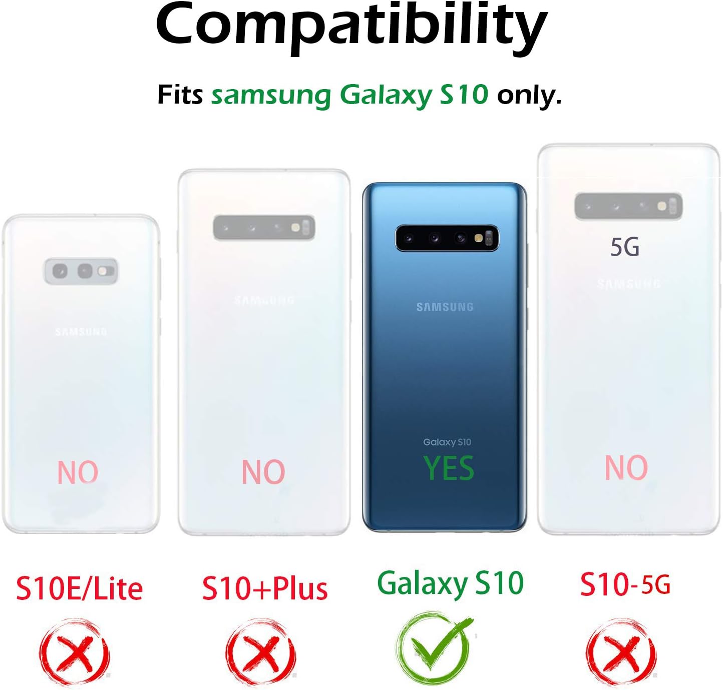 For Samsung Galaxy S10 Full Body Protection Shockproof Bumper Case - Black - Image 7