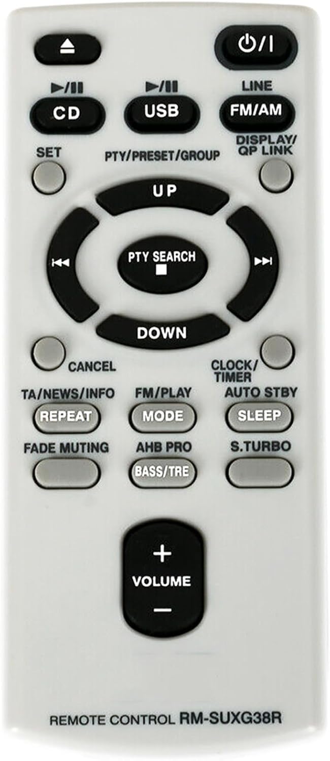 Replacement Remote sub RM-SUXN1R Remote Compatible with JVC Stereo