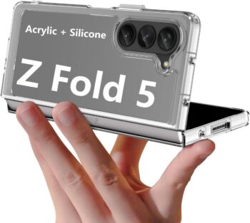 Samsung Galaxy Z Fold 5 5G Protective Acrylic + TPU Cover No Yellowing (Clear)