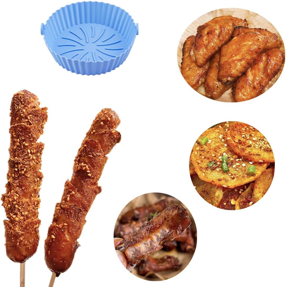 2Pcs Silicone Air Fryer Liners, Silicone Baking Tray Pots, Food Safe Reusable - Image 5