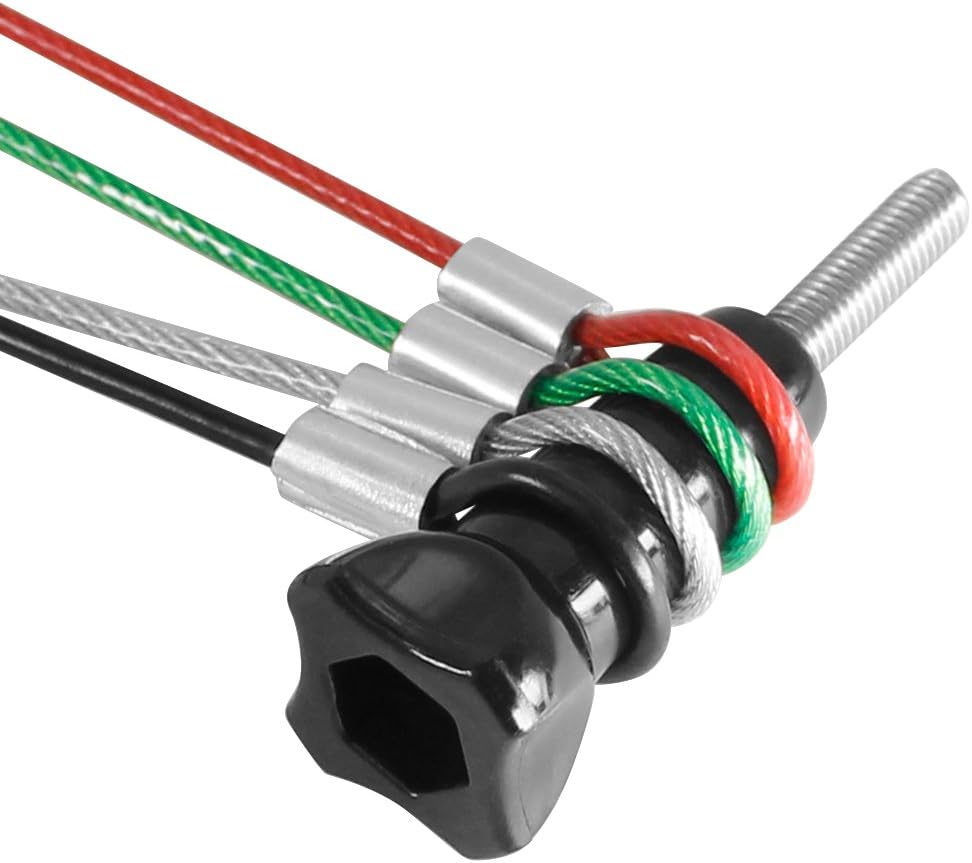 Safety Stainless Steel Tethers Colorful Lanyards-4 Pack -Red Green Silver Black - Image 8