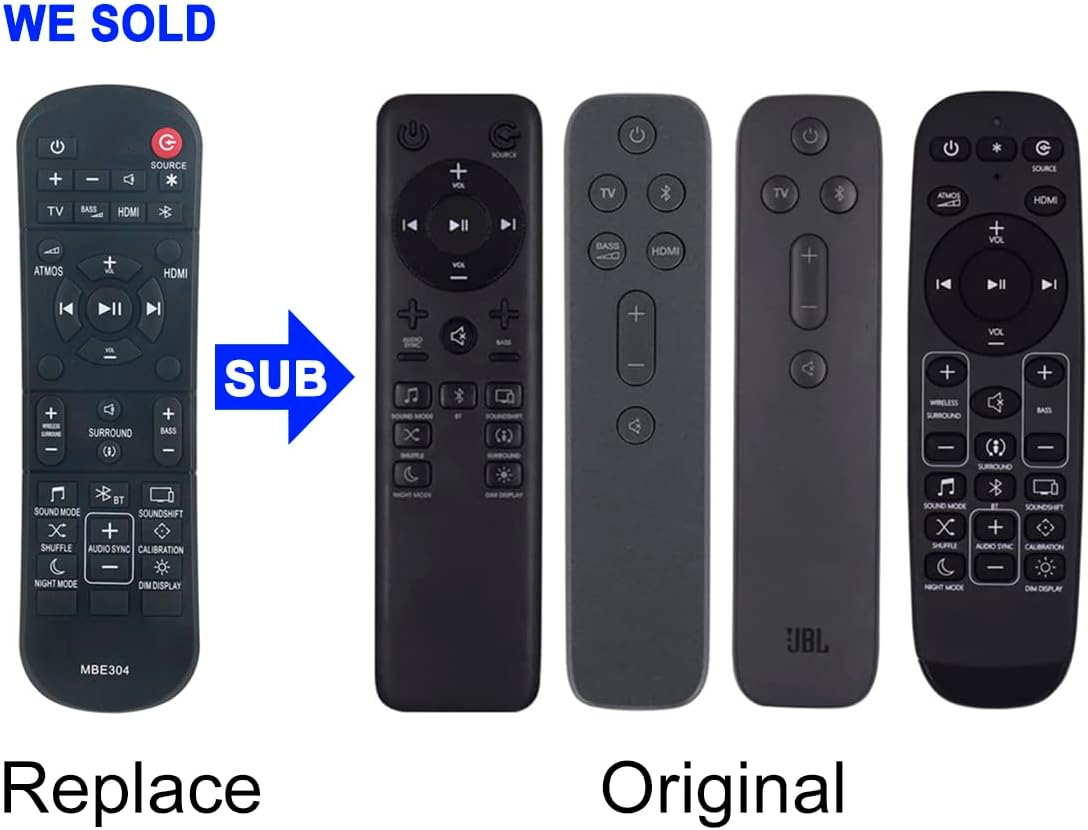 Replacement Soundbar Remote Control for JBL 9.1, 5.1, 3.1, 2.1, 2.0 Soundbar - Image 2