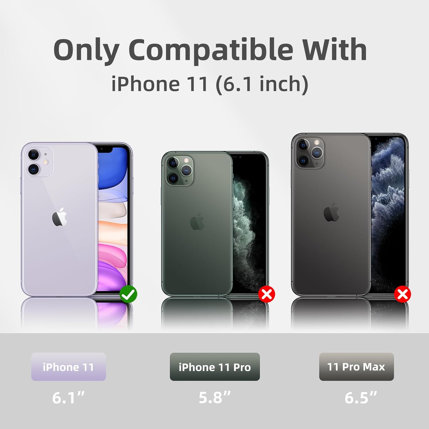 For iPhone 11 Case, Full Covered Thickened Liquid Silicone Gel Rubber - Red - Image 7