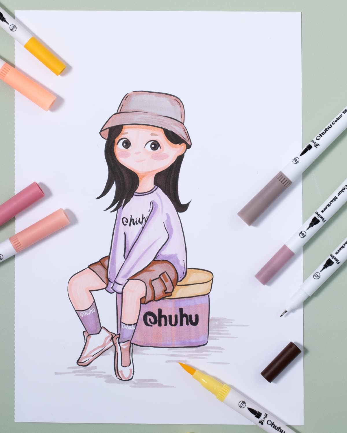 Skin Tone Markers 36-colors: Dual Tip Brush and Fineliner Markers for Adult - Image 6