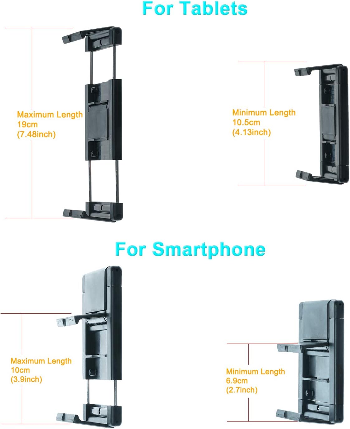 Tablet Wall Mount, Kitchen Wall Mount for Tablets and Smartphones -Black - Image 2