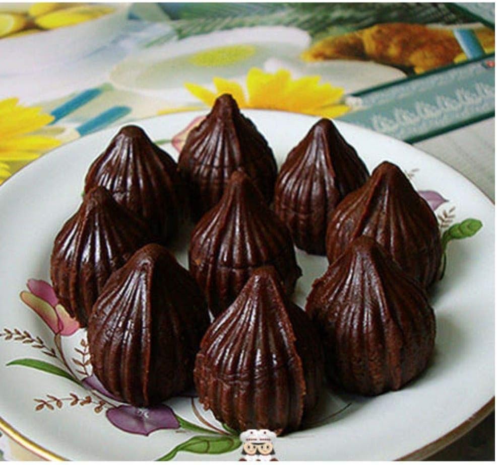 Silicone Modak Mould Modak Shape 15 in 1 Chocolate Mould| Silicon Brown - Image 4