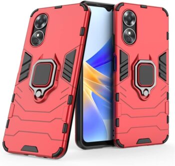 For Oppo A17 4G (6.56 Inch) Hybrid Case w Tempered Glass Screen Protector