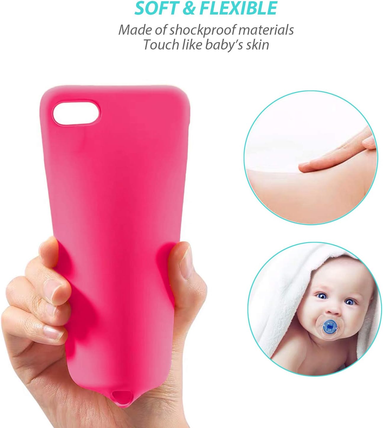 Nano Silicone Case Compatible with Apple iPhone SE 2022 / SE 2020, Shockproof - Image 5