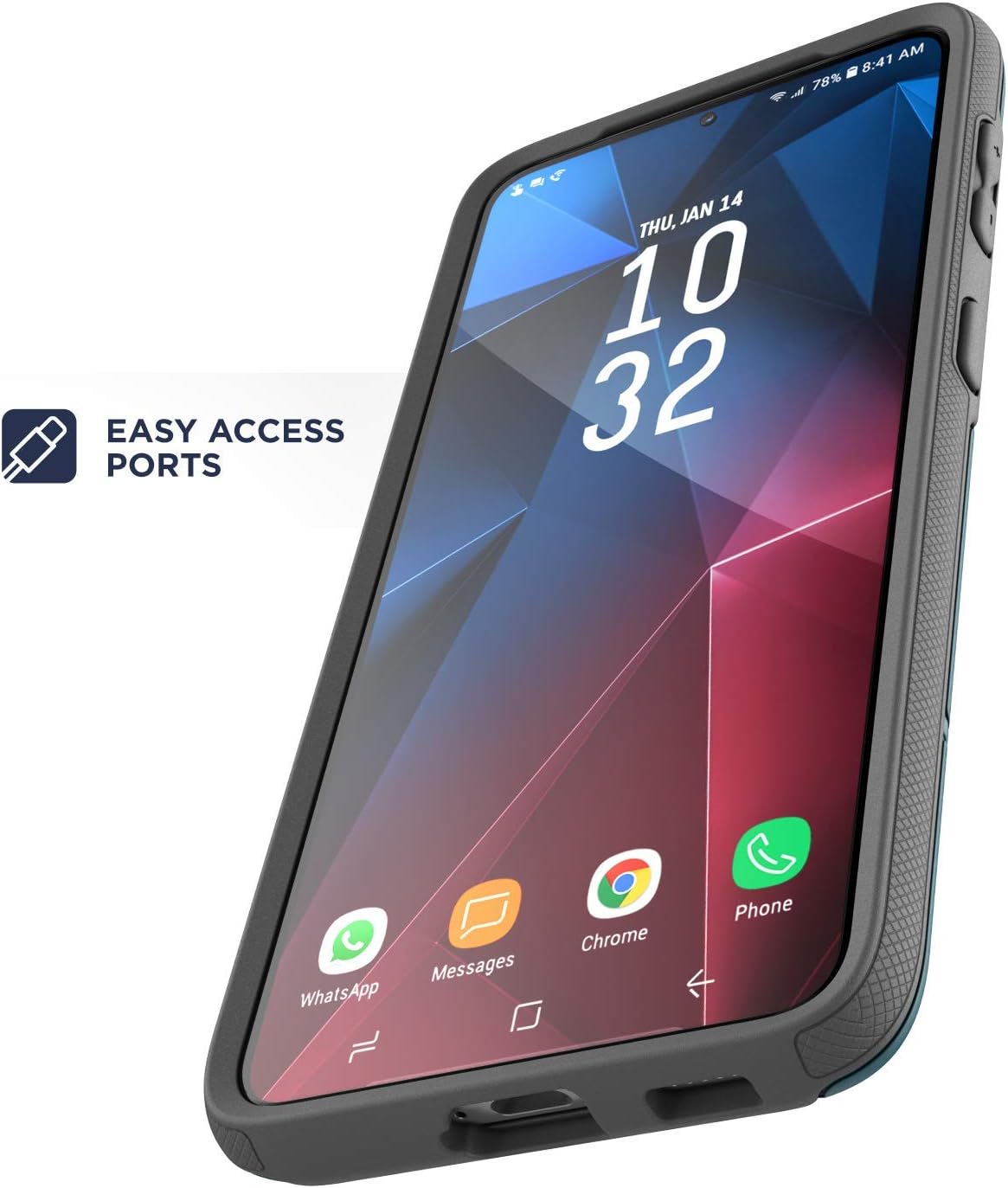 Samsung Galaxy S21 FE, Protective Military Grade Full Body Rugged Case - Blue - Image 6