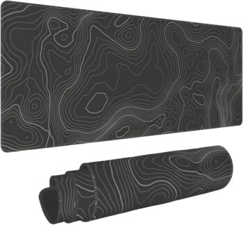 Topographic Contour Gaming Mouse Pad Large XL Long Extended Pads Big Mousepad