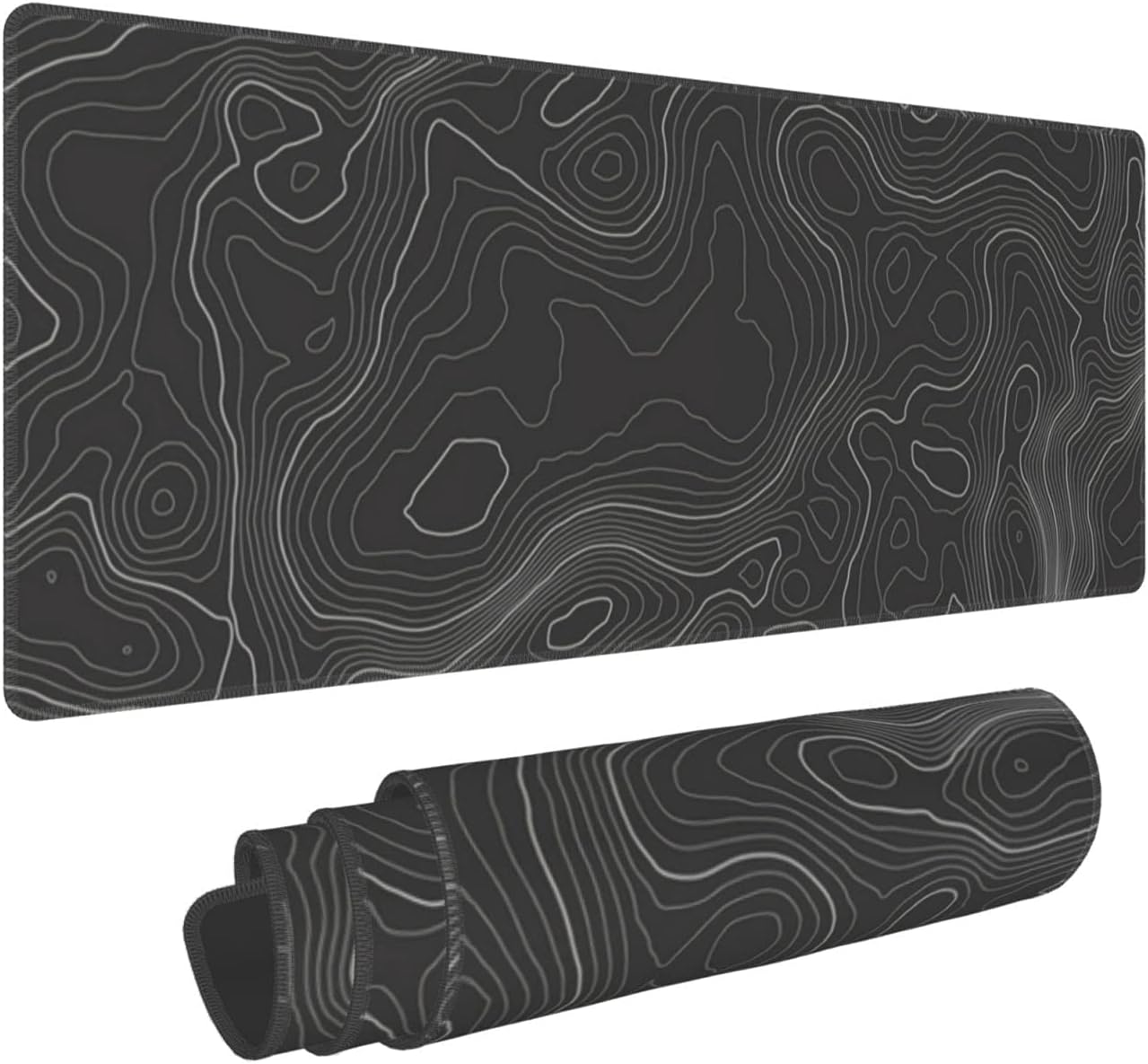 Topographic Contour Gaming Mouse Pad Large XL Long Extended Pads Big Mousepad