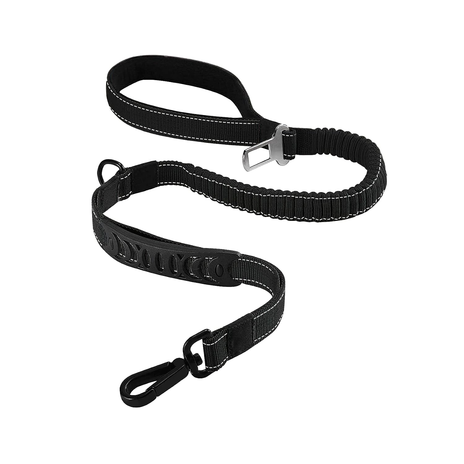 Dog Lead & Car Seat Belt 2 in 1 , 150cm Reflective Anti-Shock Bungee Dog Leash