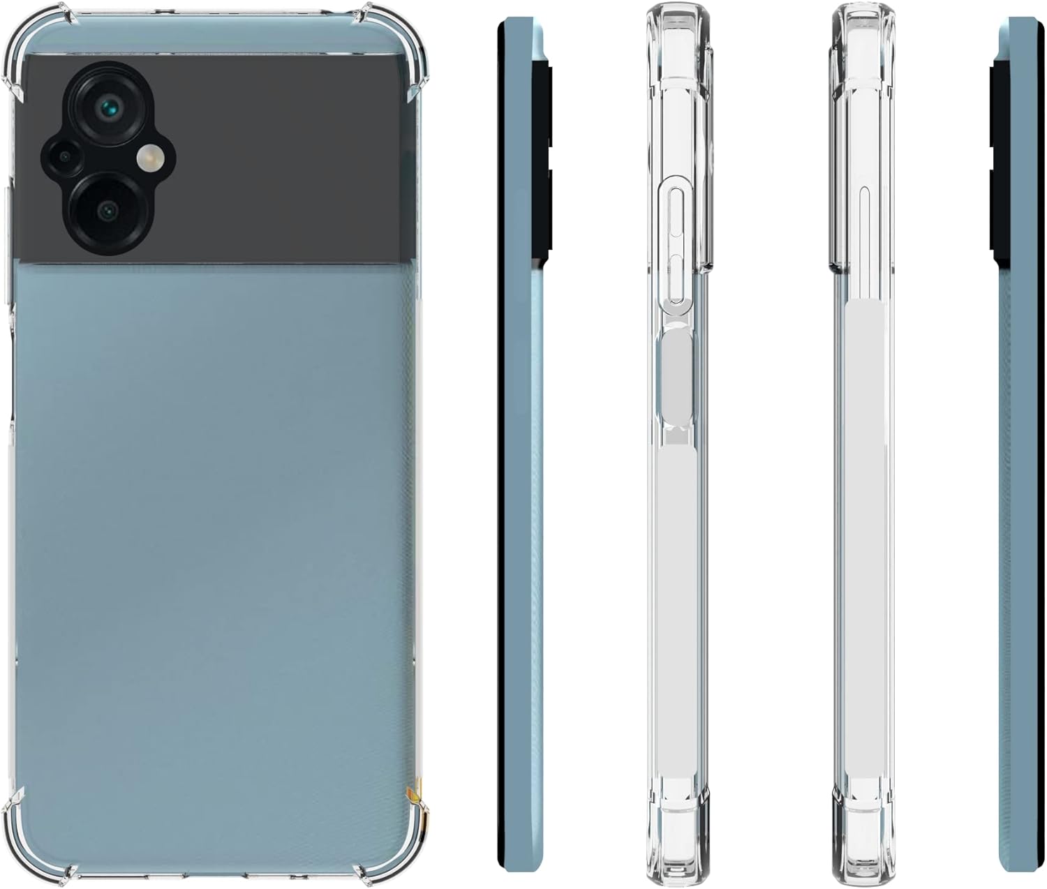 For Xiaomi Poco M5 4G Clear TPU Four Corners Protective Transparent Case - Image 3