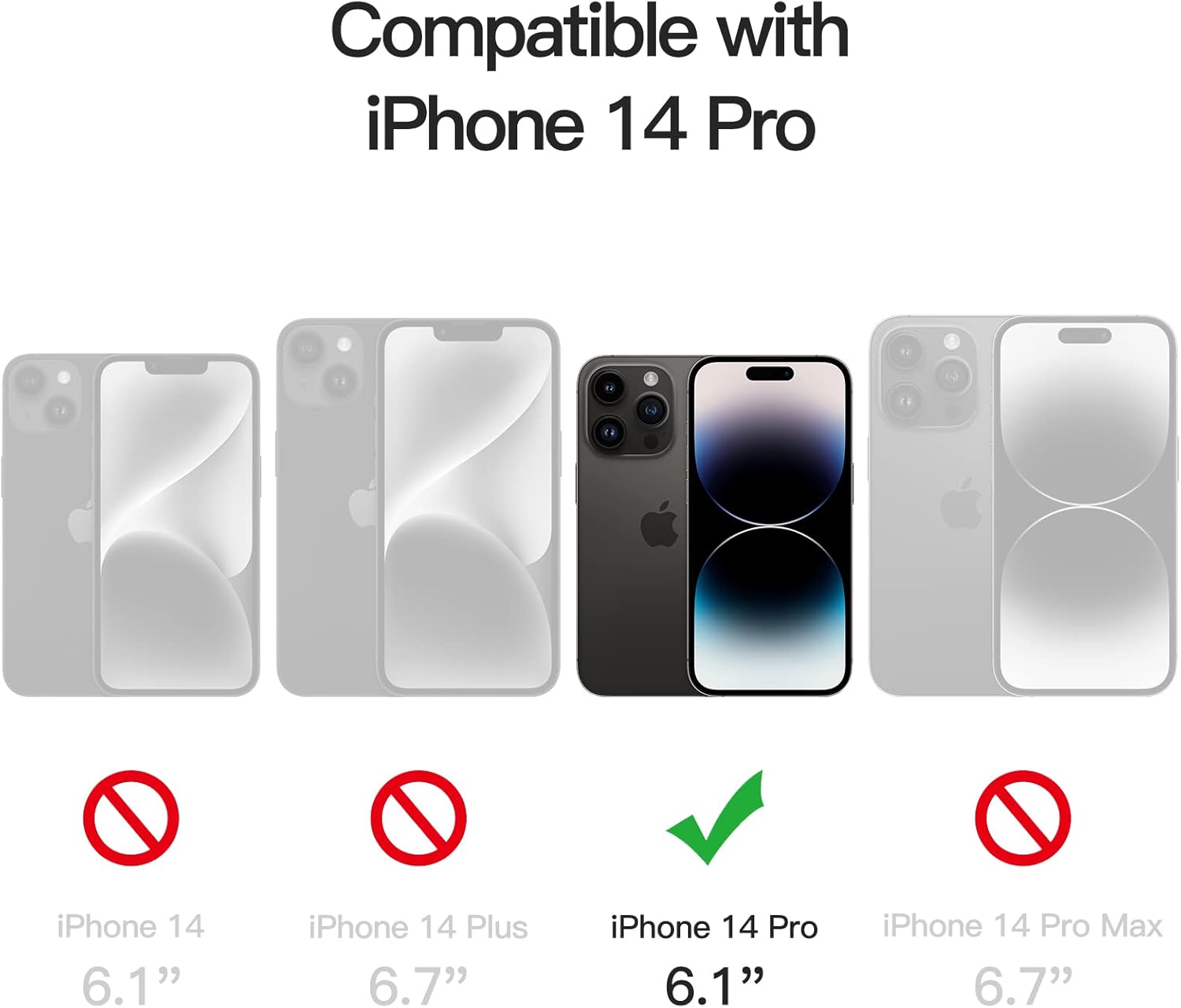 Magnetic Silicone Case for iPhone 14 Pro 6.1-Inch (Black) - Image 2