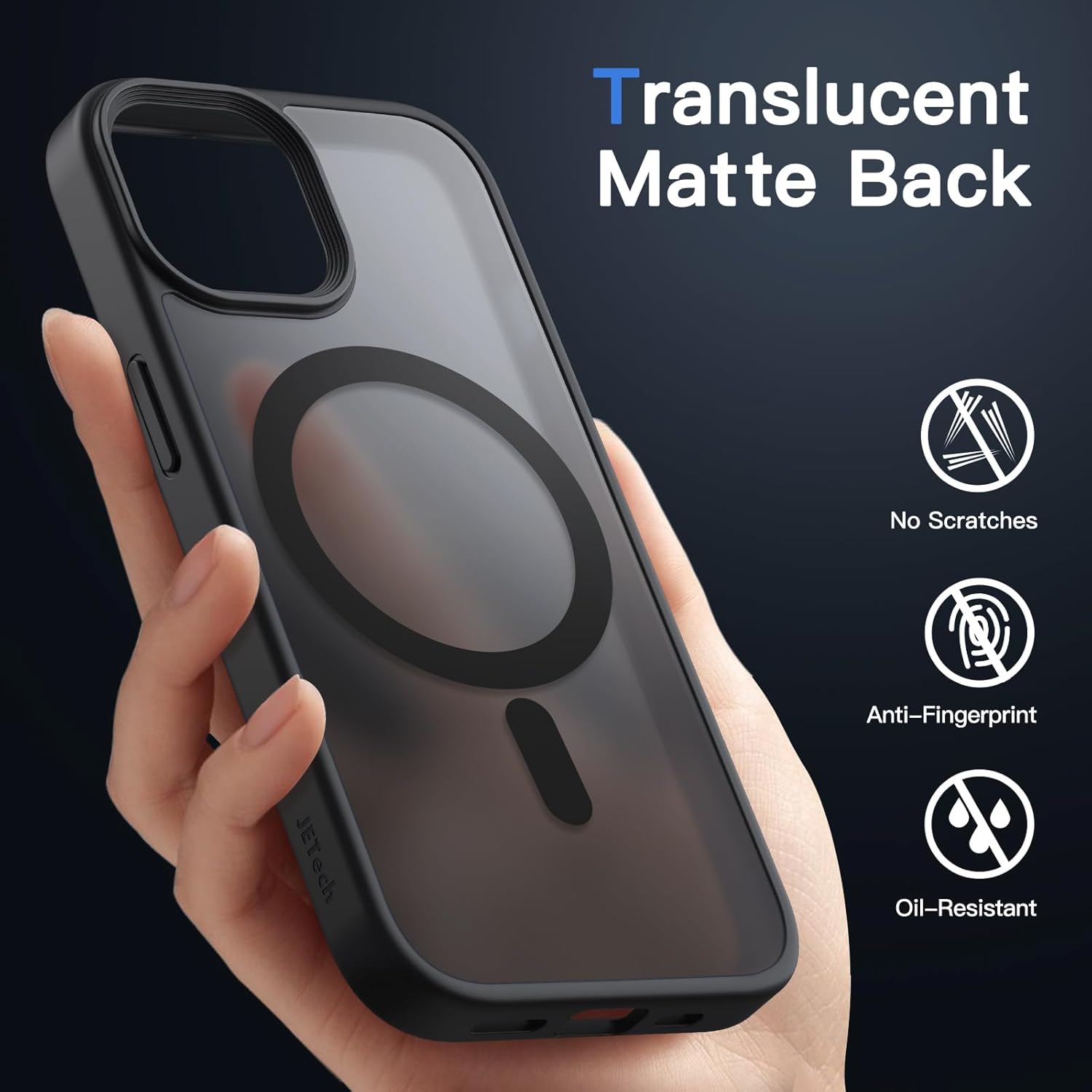 Magnetic Case for iPhone 15 Plus 6.7-Inch Compatible with MagSafe (Black) - Image 4
