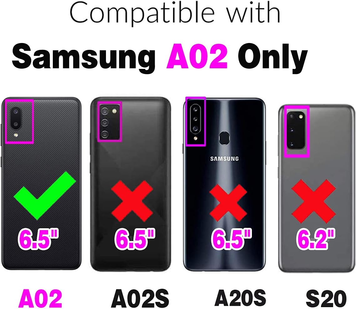 For Samsung Galaxy A02 Case w Tempered Glass Screen Protector - Black - Image 2