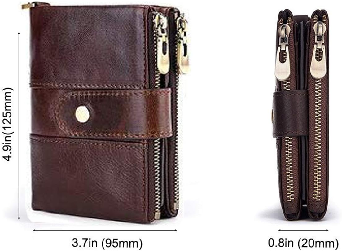 Men Purse Wallet Real Leather Ladies Purses With Chain Multi Purses (12*9*3 cm) - Image 2