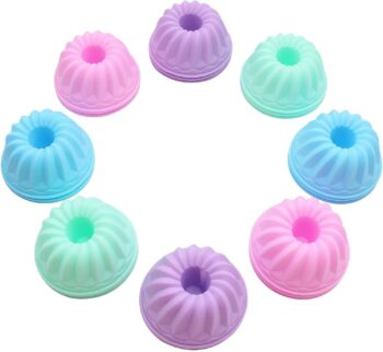 Mini Muffins Baking Mould, Silicone Ribbed Cake Moulds, Mini Bundt Cup
