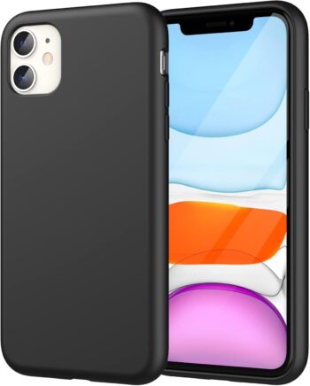 Silicone Case for iPhone 11 6.1-Inch, Silky-Soft Touch Full-Body Case (Black)