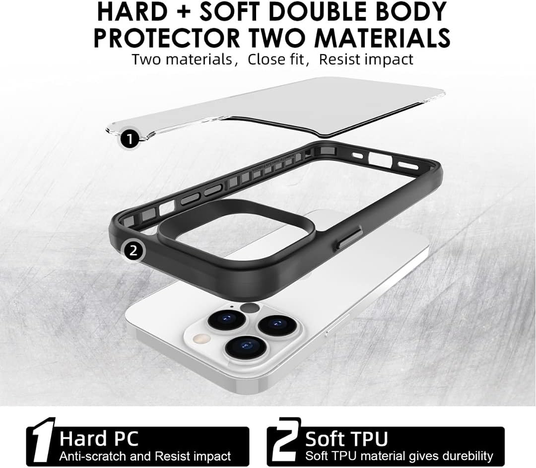(2021) iPhone 13 PRO MAX - Clear Hybrid TPU Anti Scratch Crystal Clear Case - Image 5