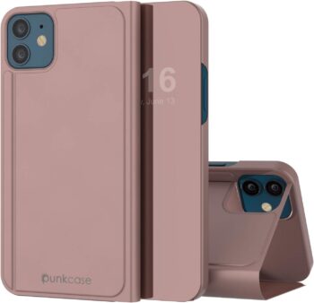 For iPhone 12 Mini Reflector Protective Flip Case W/Scratch Resistant Mirror