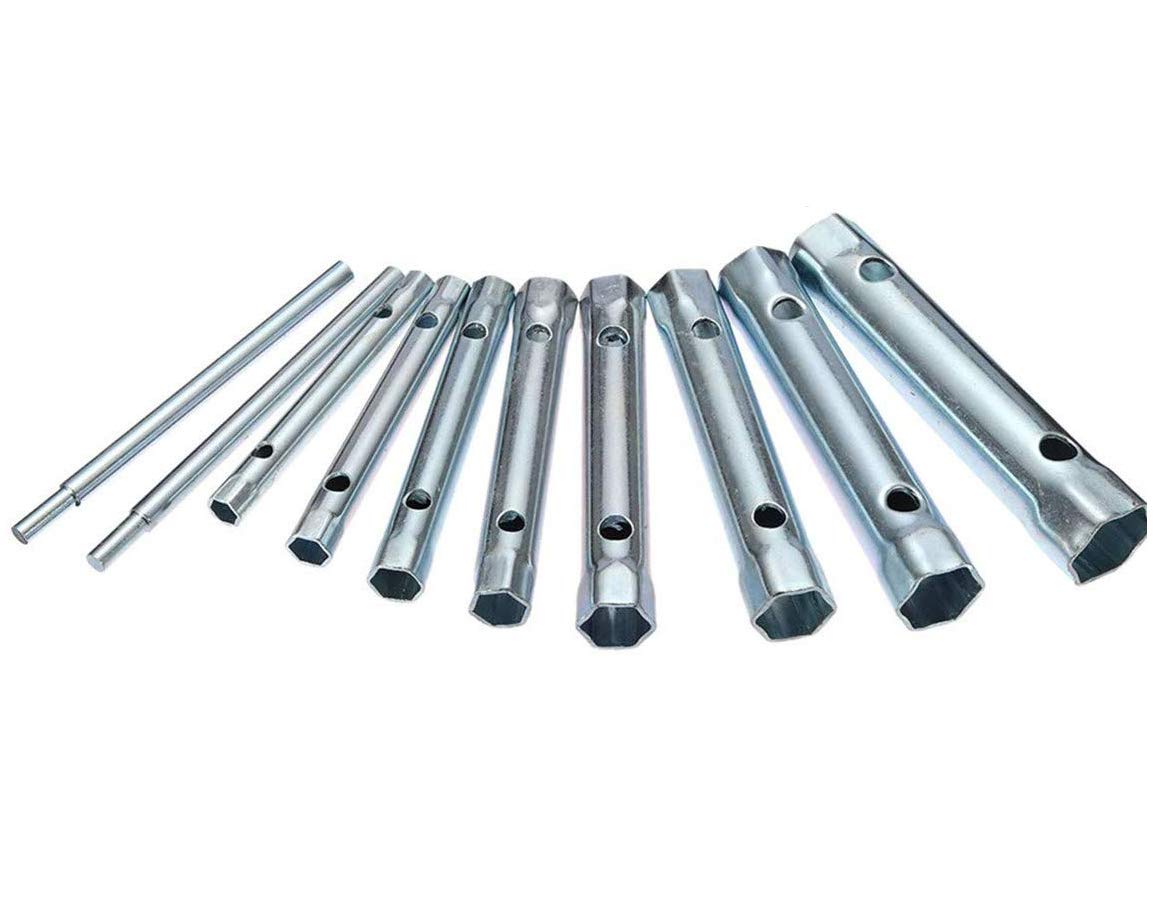 Dual-Ended Wrench Socket Plumber Back Nut Tap Spark Plug Spanner Set - 10Pcs - Image 2