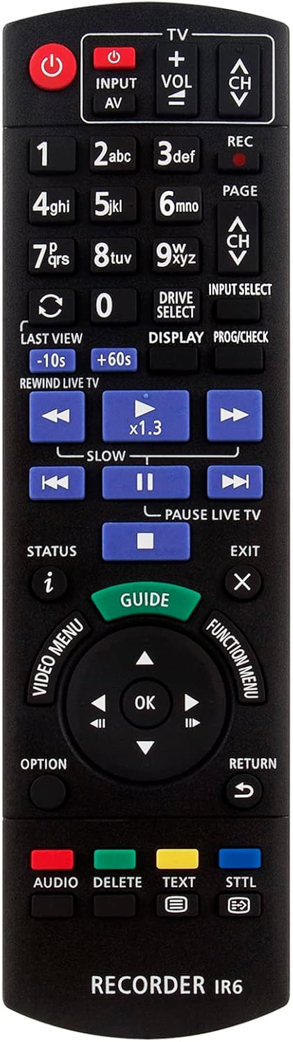 Replacement Remote Control fit for Panasonic Blu-ray Disc Recorder