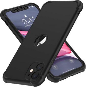 For iPhone 11 Case with 2 x Tempered Glass Screen Protector Shockproof Case