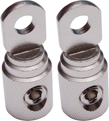 RT Series Set Screw Ring Terminal 2 Pack Nickel 1/0 Gauge 1/0 Gauge Nickel