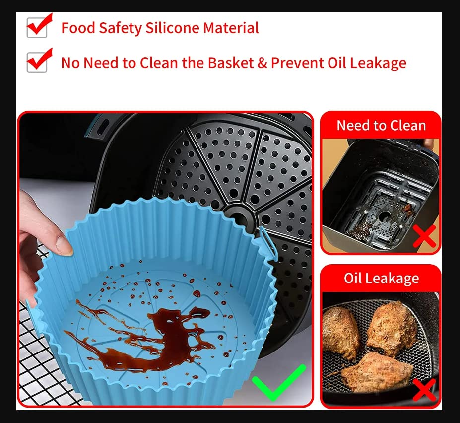 Silicone Ultimate Air Fryer Resuable Liners, 2Pcs Pots Resuable Airfryer Liner - Image 7