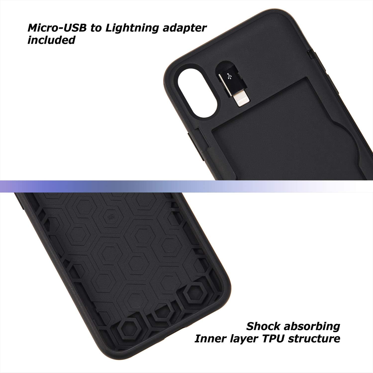 iPhone Xs/X Slim Protective Wallet Case w Card Holder - Purple Lavender - Image 5