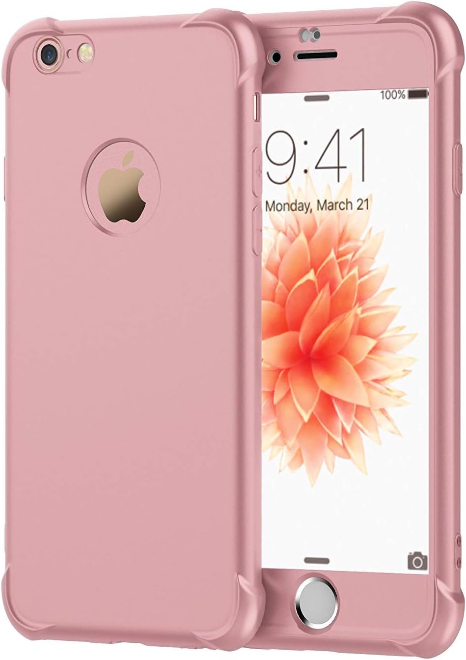 For iPhone 6 Plus Shockproof Ultra Thin Anti Scratch Silicone Case - Rosegold - Image 2