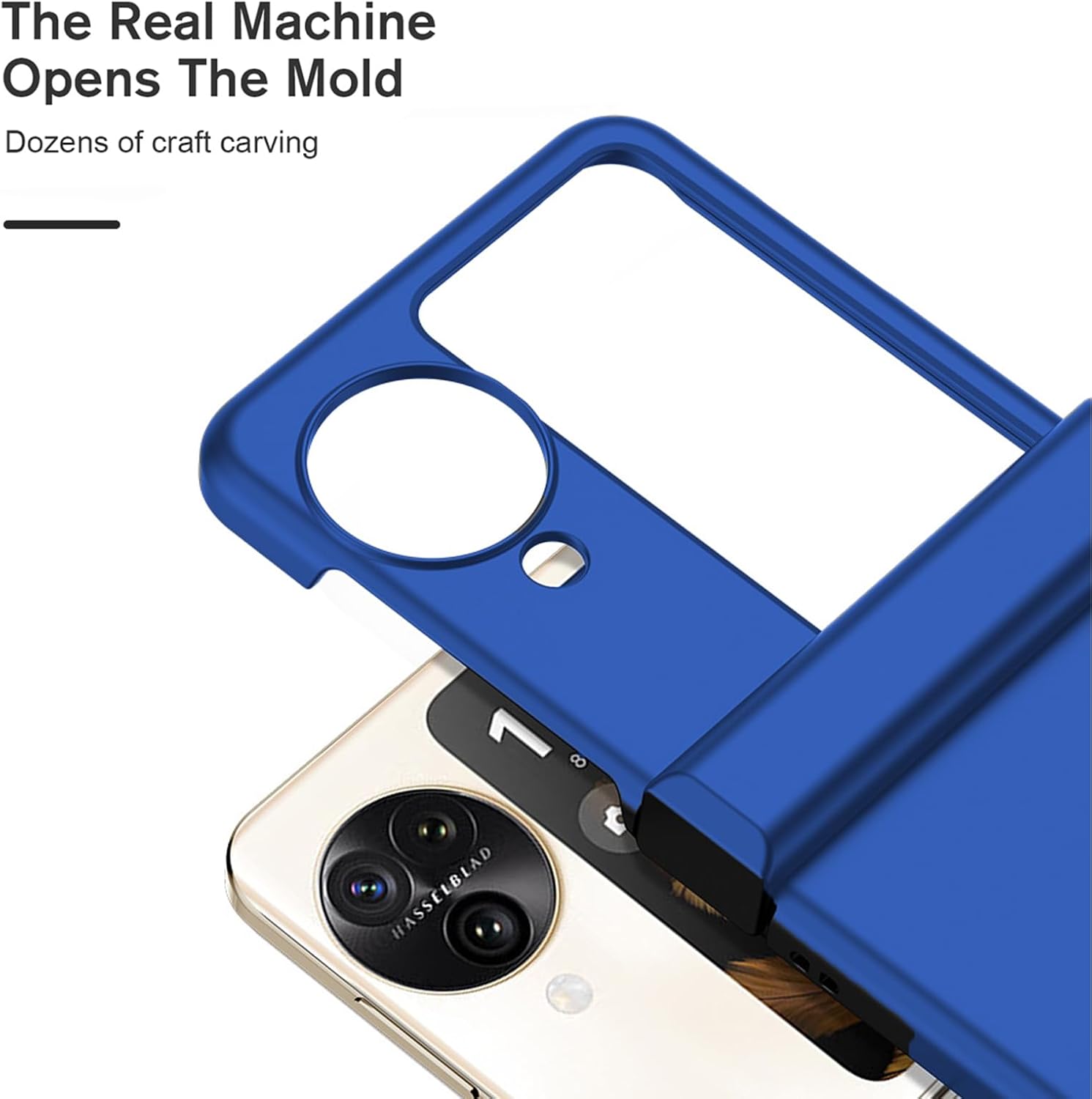 Oppo Find N3 Flip, Shockproof Hard PC Protective Case - Blue - Image 2