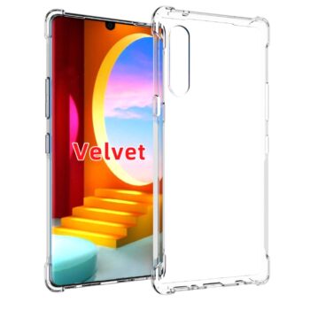 LG Velvet Clear TPU Four Corners Protective Transparent Case