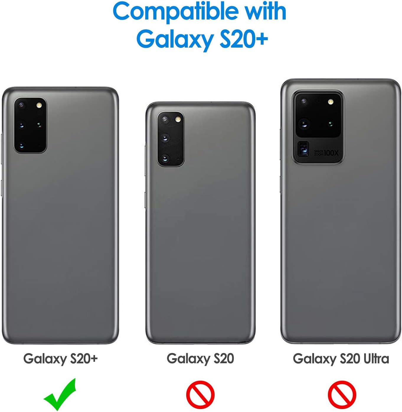 Slim Fit Case for Samsung Galaxy S20 Plus 5G (2020), Thin Phone Cover (Black) - Image 2