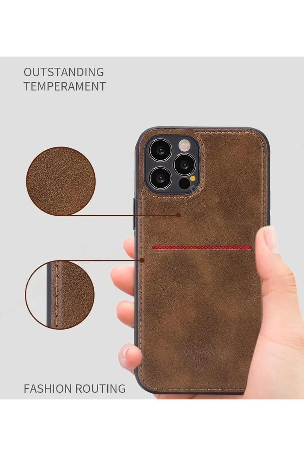 For iPhone 14 Pro Max Ultra Slim PU Card Holder Leather Case - Image 3