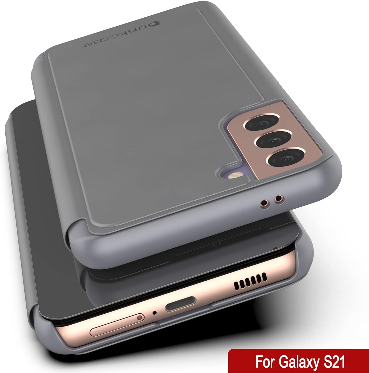S21 Reflector Case Protective Flip Case w Scratch Resistant Mirror - Image 6