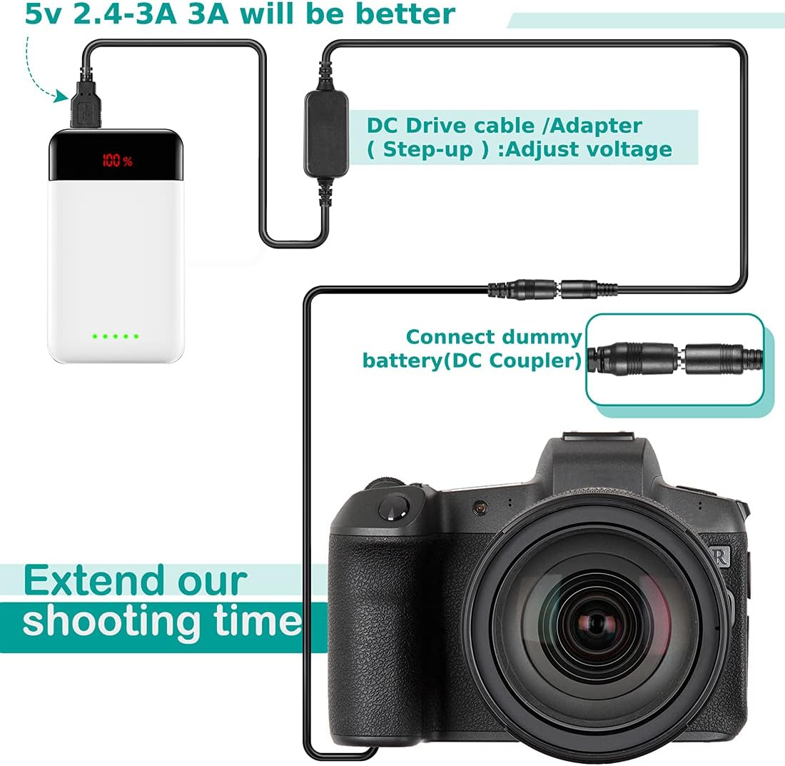 Usb Cable + DMW-DCC8 DCC8 BLC12 BLC12E Dummy Battery for lumix GH2 GH2K GH2S - Image 5
