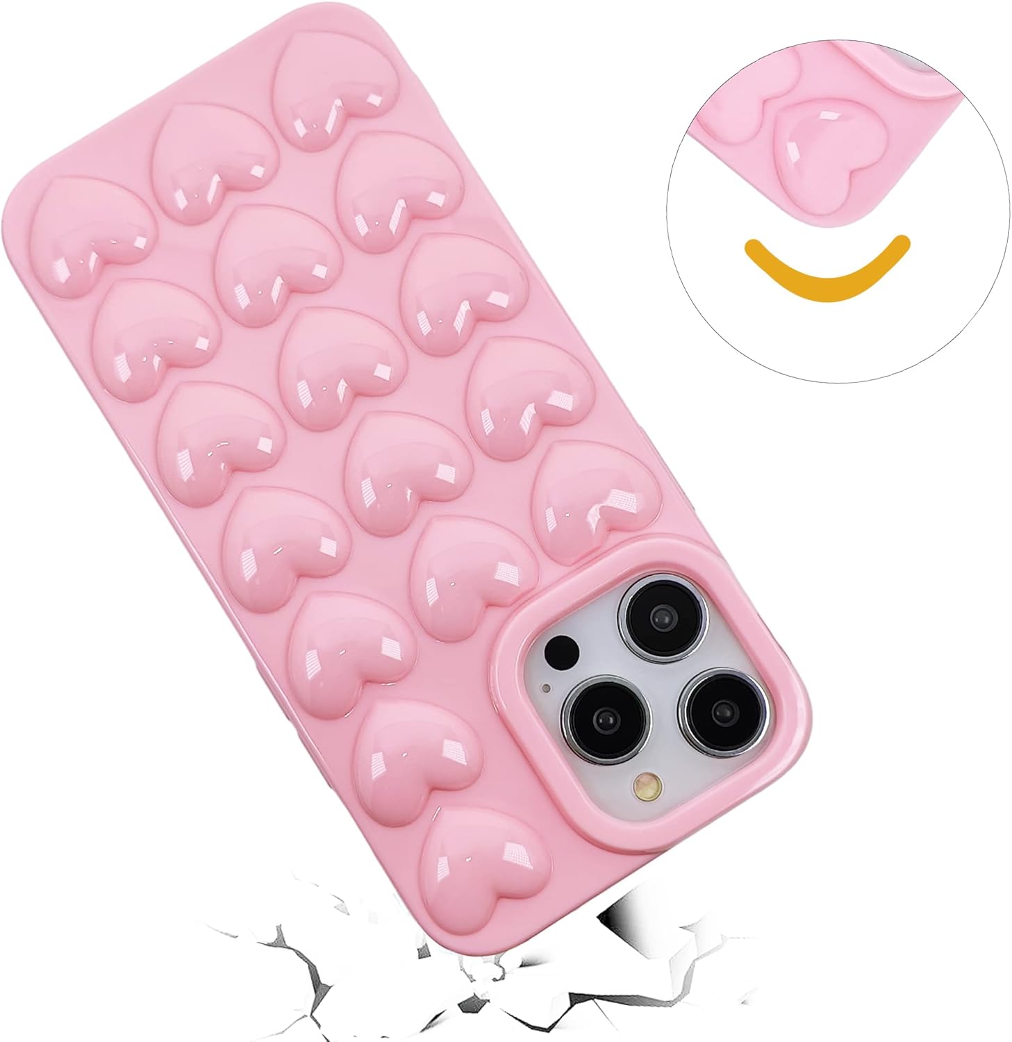 For iPhone 14 Pro Cute Girly 6.1 inch Gel Case - Baby Pink - Image 9