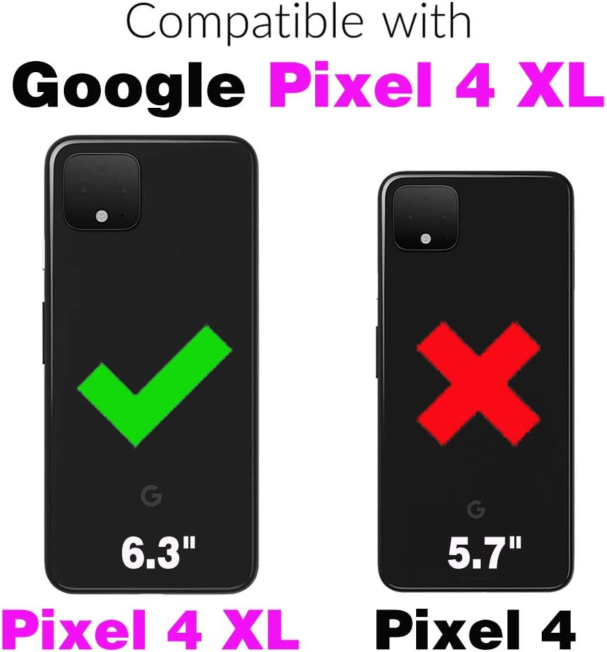 For Google Pixel 4 XL Tempered Glass Screen Protector and Leather Flip Wallet - Image 2