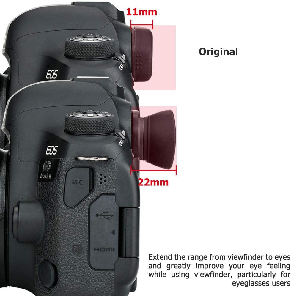 Soft Silicon Camera Viewfinder Eyecup Eyepiece Eyeshade for Canon EOS 850D 6D2 - Image 3
