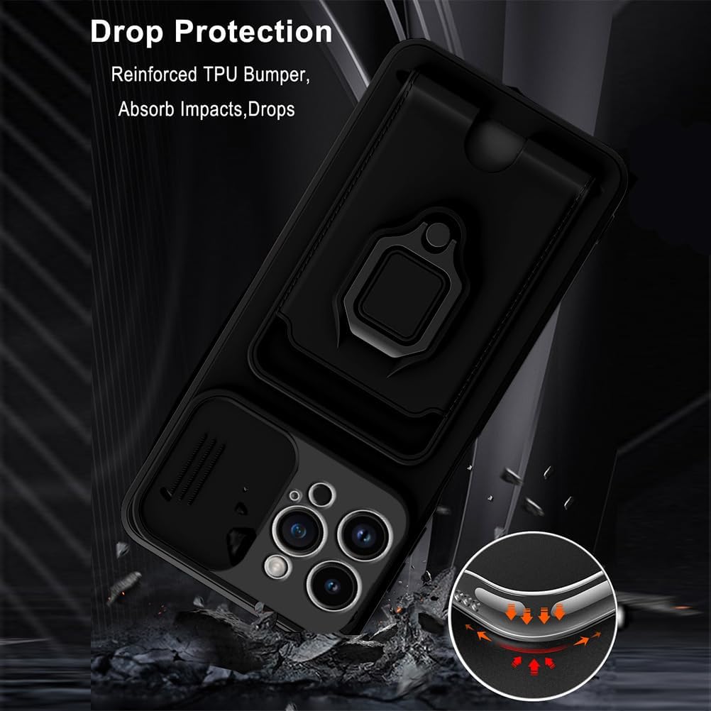 iPhone 15 Pro Shockproof Kickstand Silicone Protective Case - Image 2