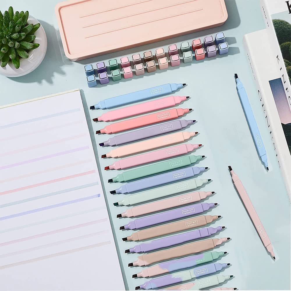 Pastel Highlighters Cute Aesthetic Pens,6Pcs Aesthetic Highlighters Colour - Image 6