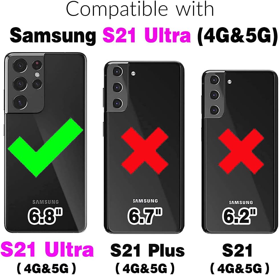 For Samsung Galaxy S21 Ultra 5G Kickstand Case w Tempered Glass Screen Protector - Image 2