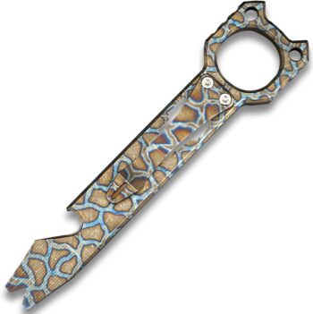 Titanium EDC Outdoor Prybar Bottle Opener With Pocket Clip TS143-Fire-Pry Flame