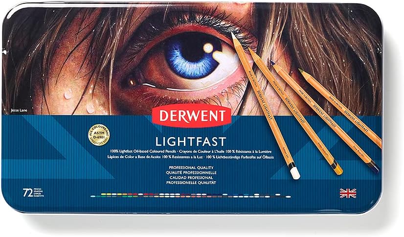 Derwent Lightfast Colored Pencils 72 Tin, Set of 72, 4mm Wide Core, (2302722) - Image 2