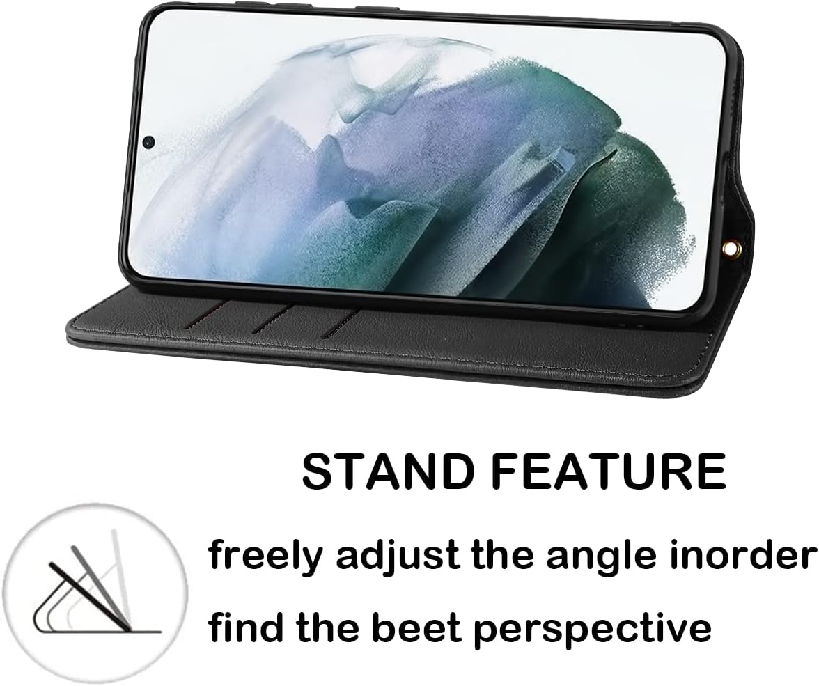 For Samsung Galaxy S21 Premium Leather PU Flip Cover Magnetic Shockproof Case - Image 4