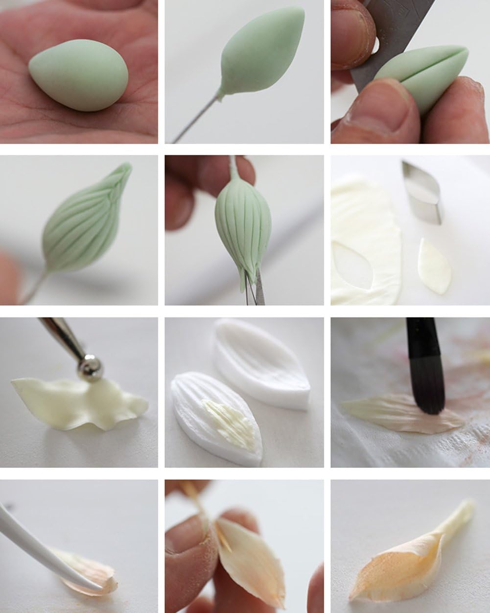Dahlia Sugar Flower Veining Molds Fondant Cutters Gumpaste Cake Craft (14PCS) - Image 6