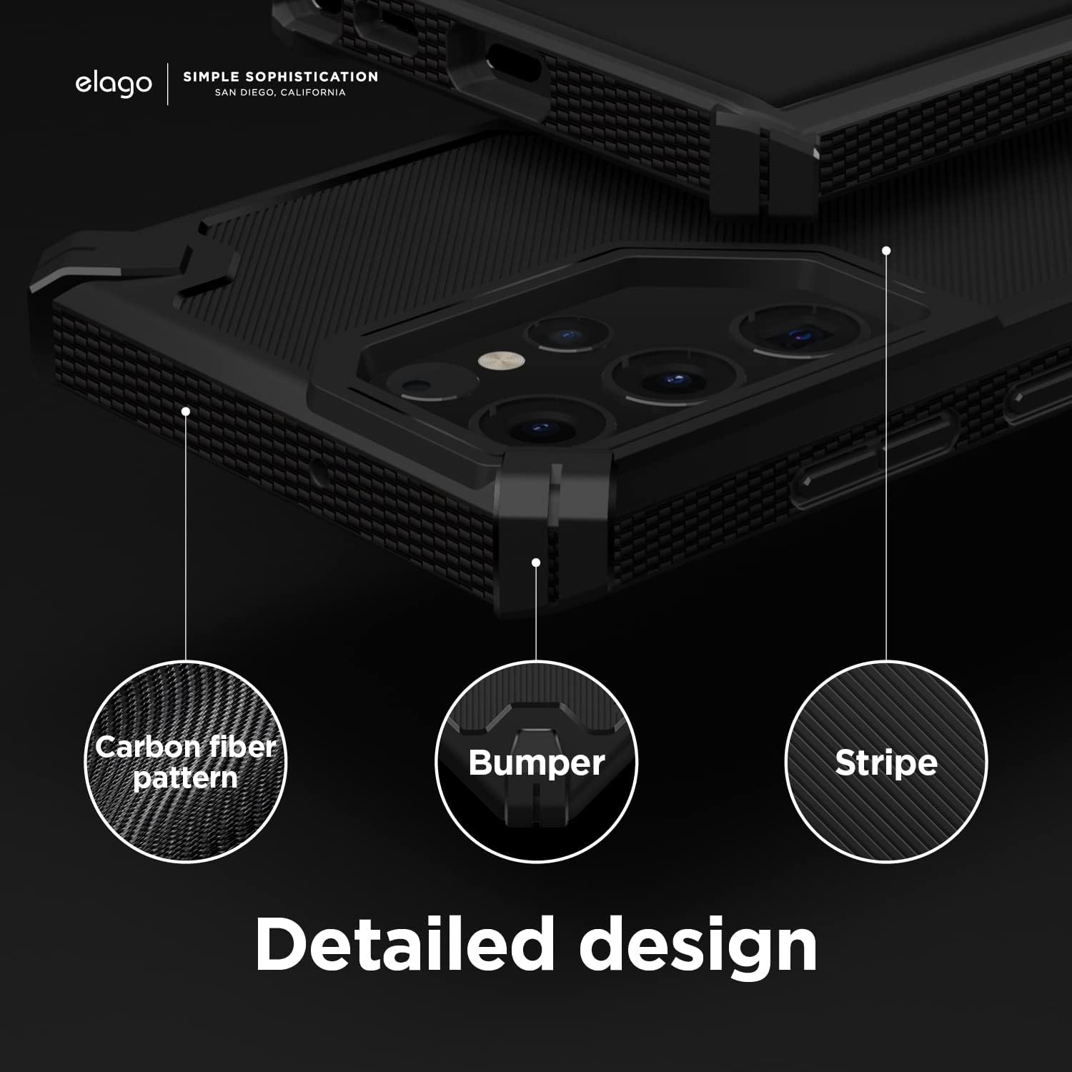 For Samsung Galaxy S22 Ultra (6.8"), Heavy-Duty Protective, Premium TPU, Carbon - Image 4