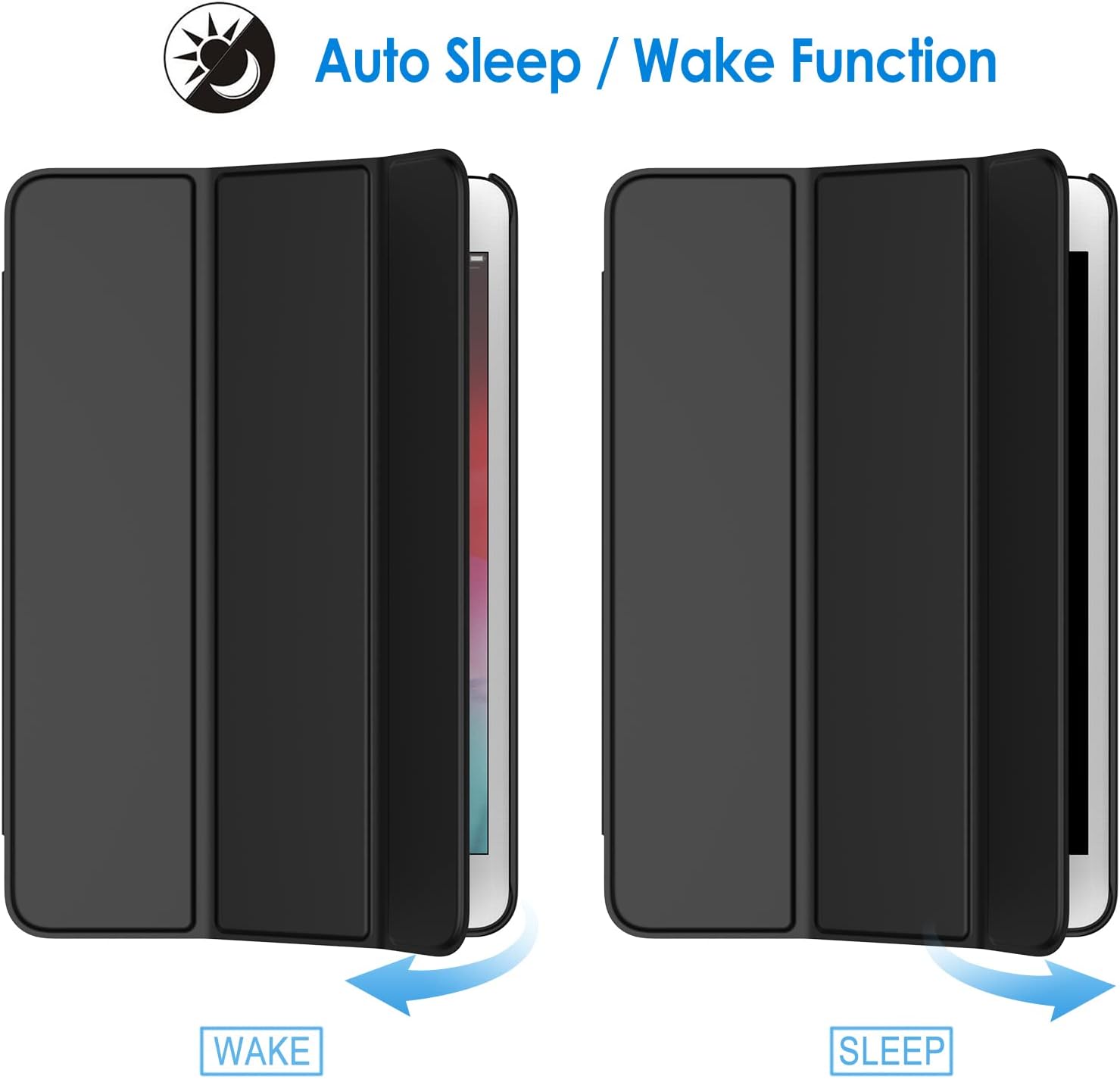 Case for iPad Mini 5 (2019 Model 5th Generation), Auto Sleep/Wake, Black - Image 6